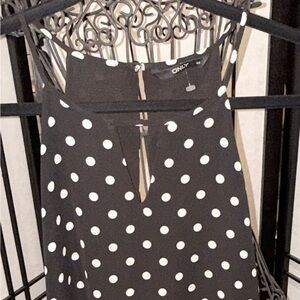 ONLY Black Dress with White Polka Dots